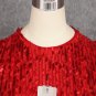 Newest Long Sleeve Red Sequins Women Prom Formal Evening Cocktail Ball Dress