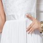 New lace chiffon white pink wedding gown bridal bridesmaids' fromal prom dresses