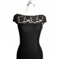 New off shoulder long mother of the brides formal gown evening Black lace dress