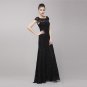 New off shoulder long mother of the brides formal gown evening Black lace dress