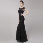 New off shoulder long mother of the brides formal gown evening Black lace dress