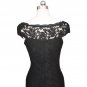 New off shoulder long mother of the brides formal gown evening Black lace dress