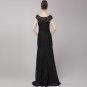 New off shoulder long mother of the brides formal gown evening Black lace dress