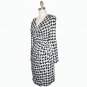 New v-neck Houndstooth printed long sleeves short cocktail ball party dresses 8