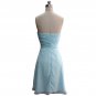 New Light blue chiffon women sweetheart short cocktail bridesmaids formal prom dresses pink