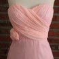 New Light Pink chiffon women sweetheart short cocktail bridesmaids formal prom dresses