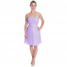 New Light Purple chiffon women sweetheart short cocktail bridesmaids formal prom dresses pink