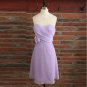 New Light Purple chiffon women sweetheart short cocktail bridesmaids formal prom dresses pink