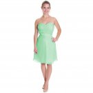 New Light Green chiffon women sweetheart short cocktail bridesmaids formal prom dresses pink