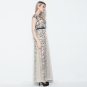 Elegant Black Capped sleeve Tulle Long formal Wedding gowns Evening party Prom dresses