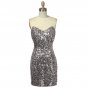 Stock silver sequins short mini clubwear cocktail party women' Club dresses