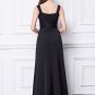 New Brooch Black Straps Scuba Long Formal evening Party bridesmaids Prom ball gowns dresses