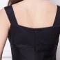 New Brooch Black Straps Scuba Long Formal evening Party bridesmaids Prom ball gowns dresses