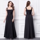 New Brooch Black Straps Scuba Long Formal evening Party bridesmaids Prom ball gowns dresses