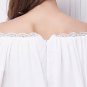 New White Lace&chiffon off shoulder cape Dresses Long Formal Evening Prom ball gowns