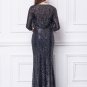 New Navy blue sequin the bride of the mother dresses Long formal Evening Prom ball gowns