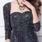 New Navy blue sequin the bride of the mother dresses Long formal Evening Prom ball gowns