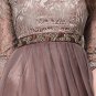 New Lace &chiffon Long sleeve beaded Long formal evening gowns Prom ball Party bridesmaids dress