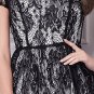 New Black Lace short sleeve sweetheart neck short cocktail party Women's dresses casual dresses