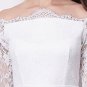 New White Lace &tulle 3/4leeveoff shoulder short cocktail party Women's dresses casual dresses