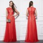 New Red Lace&tulle Long formal Evening Party Dresses Prom ball gowns