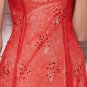 New Red Lace&tulle Long formal Evening Party Dresses Prom ball gowns