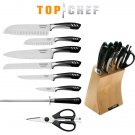 9 Piece TOP CHEF Full Knife Set with Wood Block