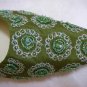 Classique Green Embroidered/Beaded Open Backed court shoes US 8