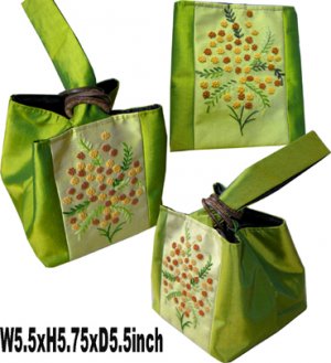 Classique Green Embroidered Bag
