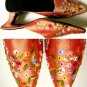 Classique Embroidered/Beaded Open backed court shoes US 6.5