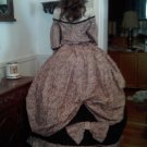 Red n Black Civil War Gown Dress Hoop skirt