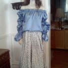Blue Satin Civil War dress costume Set