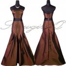 5425 EVENING DRESS PROM BALL GOWN BROWN BRIDESMAID
