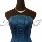 5474 TEAL EVENING DRESS PROM BALL GOWN BRIDESMAID