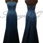 5474 TEAL EVENING DRESS PROM BALL GOWN BRIDESMAID