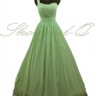 5246 GREEN DRESS PROM BALL GOWN 8 10 12 14 16 18 20