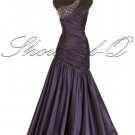 5251 PURPLE EVENING DRESS PROM BALL GOWN 8 10 12 14 16