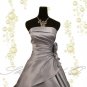 3369 SILVER EVENING DRESS PROM BALL GOWN 8 10 12 14