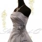 3369 SILVER EVENING DRESS PROM BALL GOWN 8 10 12 14