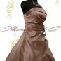3369 CAPPUCCINO EVENING DRESS PROM BALL GOWN 8 14 16