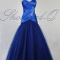 QPID BLUE  EVENING DRESS PROM BALL GOWN BRIDESMAID