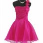 Qpid 1259 Fuchsia Pink Short Mini Party Cocktail skirt Prom dress Single strap