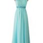 Q-PID 1265 Blue Chiffon Ruched Pleated Toga Sequin evening dress skirt UK 8 - 20