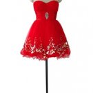 Qpid Showgirl Sexy Red Flirty Cocktail Short Mini Prom Clubwear Skirt Dress 040