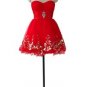 Qpid Showgirl Sexy Red Flirty Cocktail Short Mini Prom Clubwear Skirt Dress 040