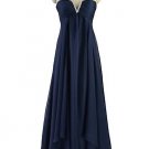 1271 Midnight Blue Maxi Long Evening Dress Prom Ball Gown UK Stock 8 to 20
