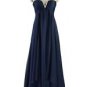 1271 Midnight Blue Maxi Long Evening Dress Prom Ball Gown UK Stock 8 to 20