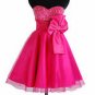 1264 Hot Pink Fuchsia Mini Skirt Short Party Prom dress Bridesmaid