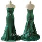 5376 Green Ruched Soft Sweetheart Freshers Ball Evening Prom Bridesmaid Dress