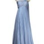 PASTEL BLUE SINGLE STRAP MAXI GOWN EVENING ROBE SKIRT DRESS PROM BRIDESMAID